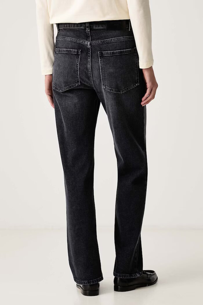 Weekend Max Mara дънки straight дамски WKDLINCE черни 2625186012600
