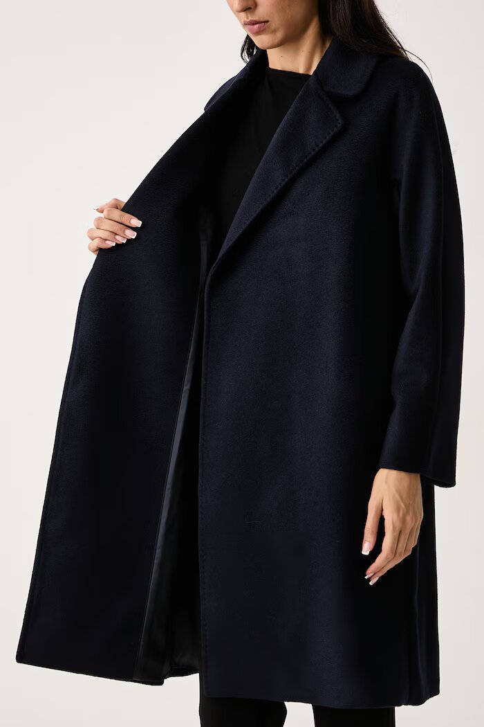 Weekend Max Mara палто дамско от вълна WKDPEDALE тъмносиньо 2625016092600