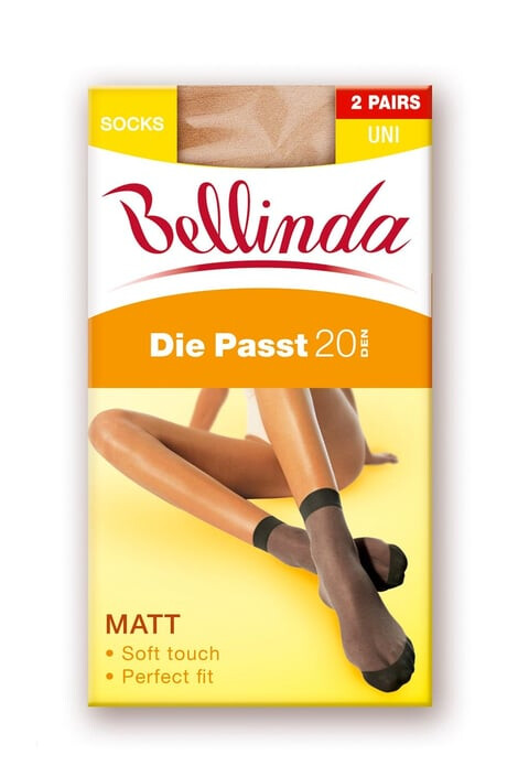 Bellinda 2PACK силонови чорапи DIE PASST 20 DEN almond - Pepit.bg