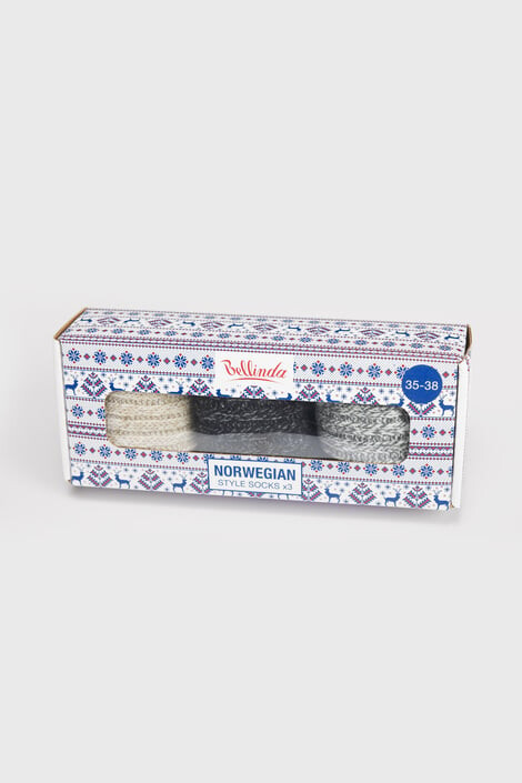 Bellinda 3PACK топлещи вълнени чорапи Norwegian - Pepit.bg