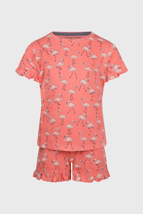 Charlie Choe Пижама за момичета Pink Flamingo - Pepit.bg