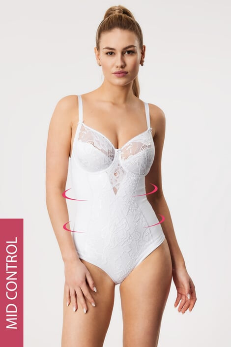 COTONELLA Стягащо боди Shaper с дантела - Pepit.bg
