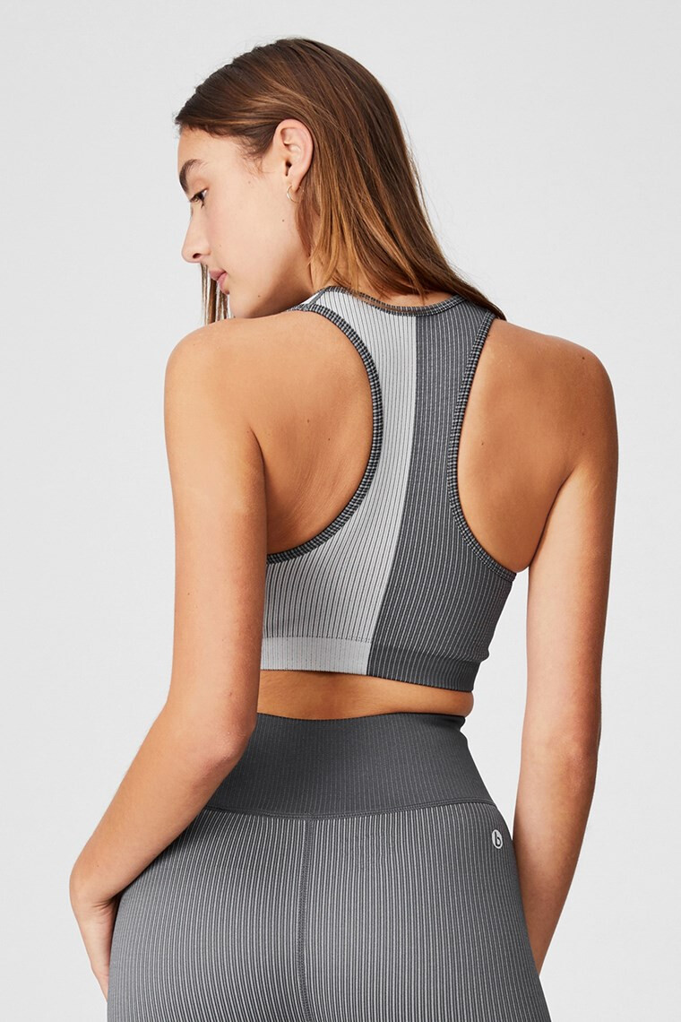 Cotton On Сив спортен сутиен Seamless Rib - Pepit.bg