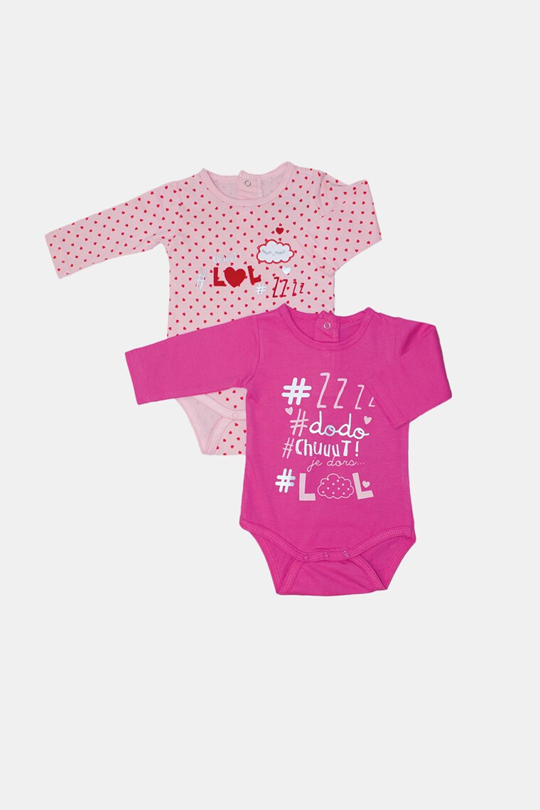 CTM Style 2 PACK бодита за момичета Cute - Pepit.bg