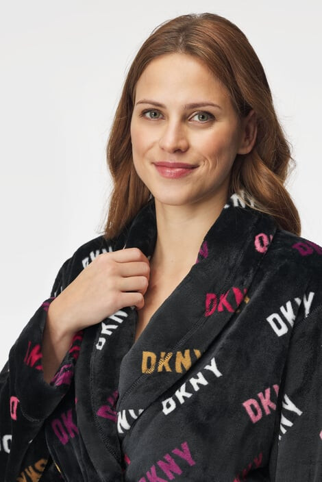 DKNY Топлещ халат Logo къс - Pepit.bg