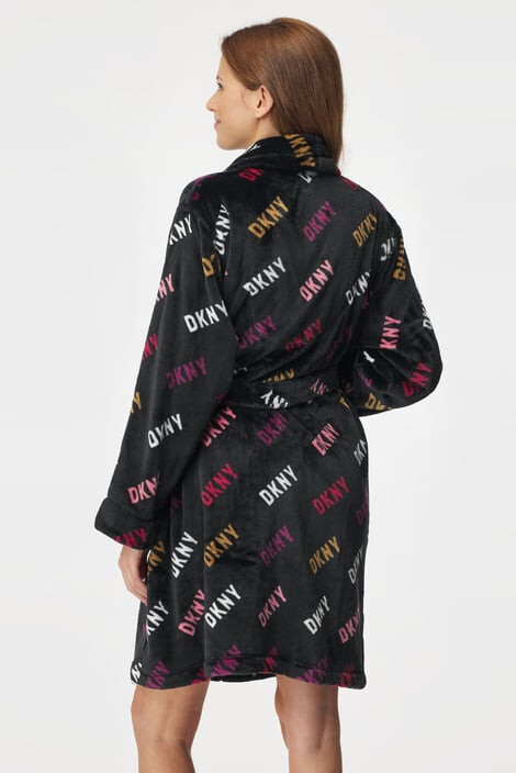 DKNY Топлещ халат Logo къс - Pepit.bg