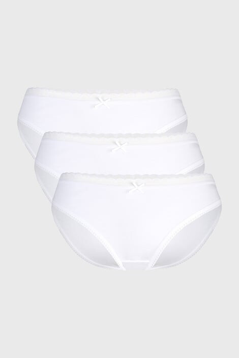 Dorina 3 PACK класически бикини Naomi white - Pepit.bg