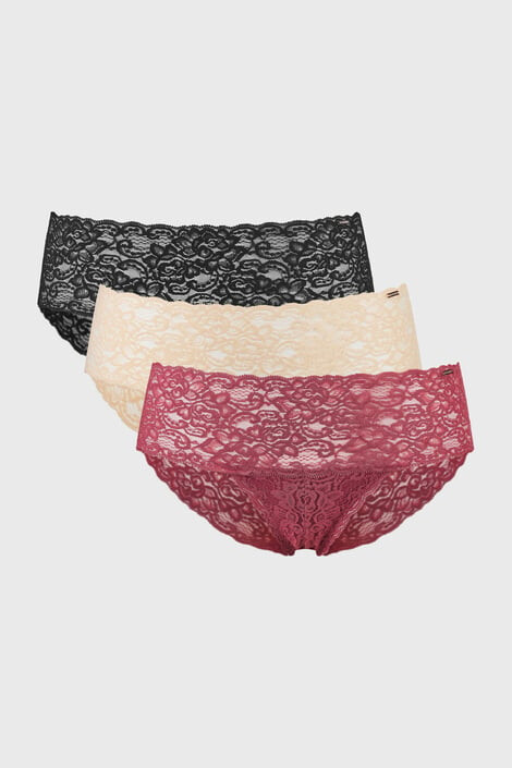 Dorina 3PACK Класически бикини Lana Floral дантелени - Pepit.bg