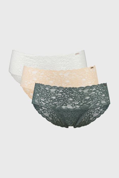 Dorina 3PACK Класически бикини Lana Floral дантелени - Pepit.bg