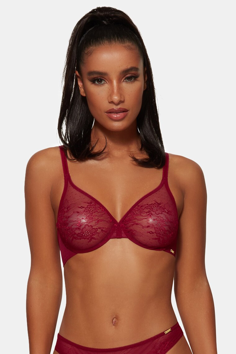 Gossard Сутиен Glossies Lace Bordeaux - Pepit.bg