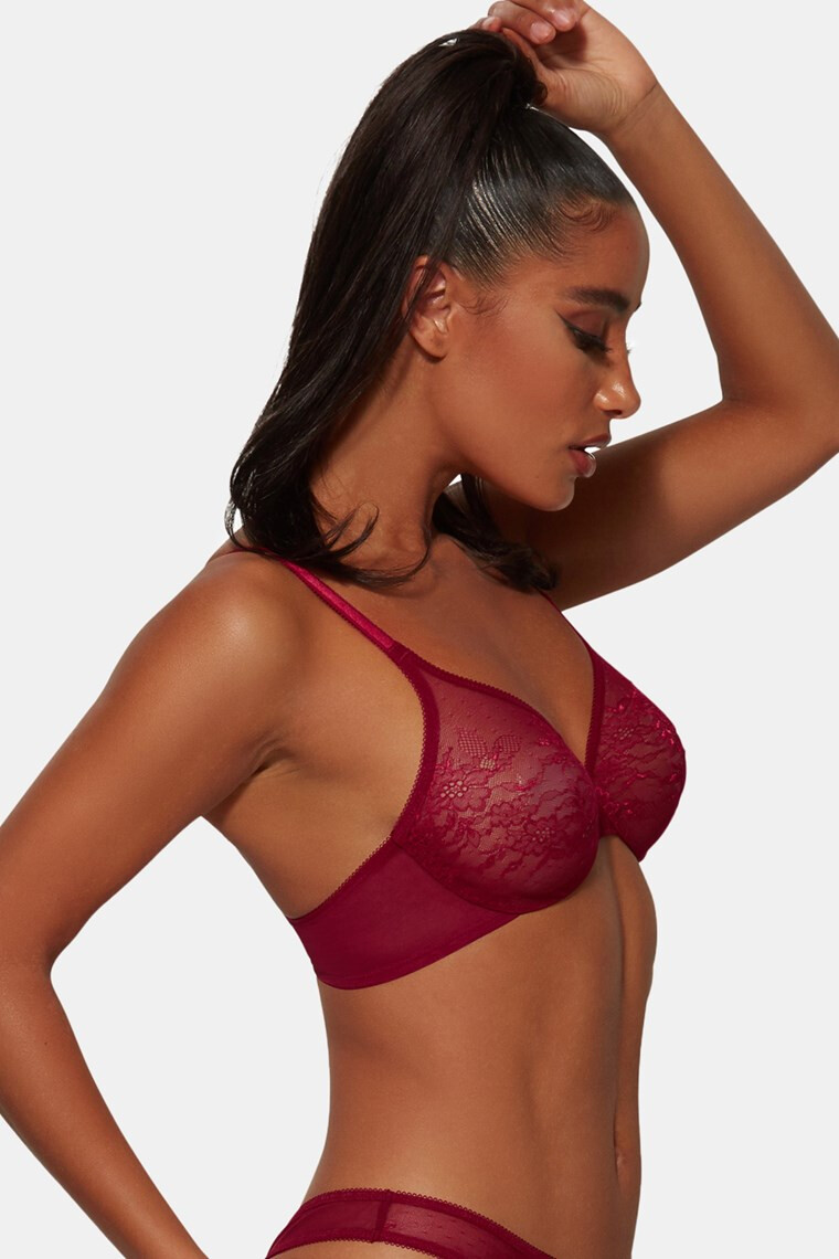 Gossard Сутиен Glossies Lace Bordeaux - Pepit.bg