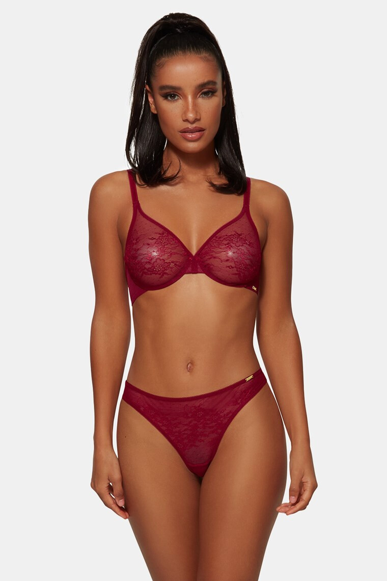 Gossard Сутиен Glossies Lace Bordeaux - Pepit.bg