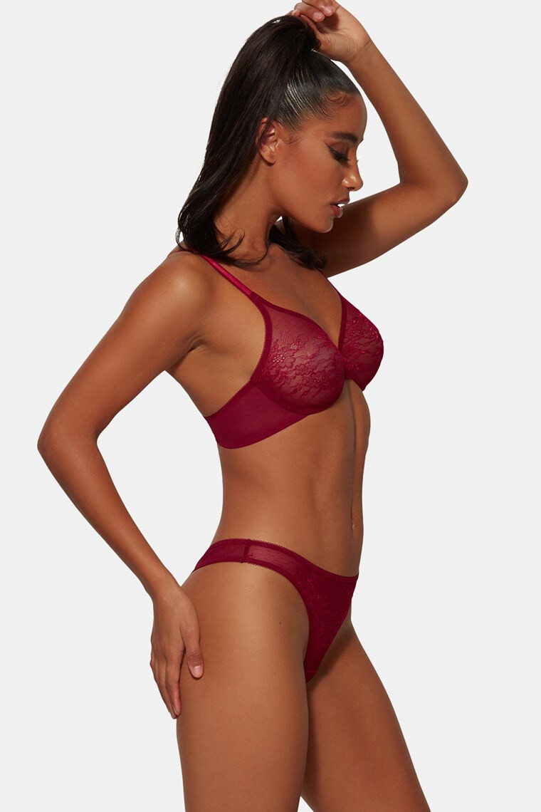 Gossard Сутиен Glossies Lace Bordeaux - Pepit.bg