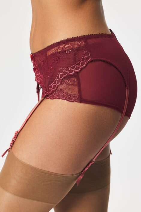 Gossard Жартиерен колан Superboost Lace Cranberry - Pepit.bg