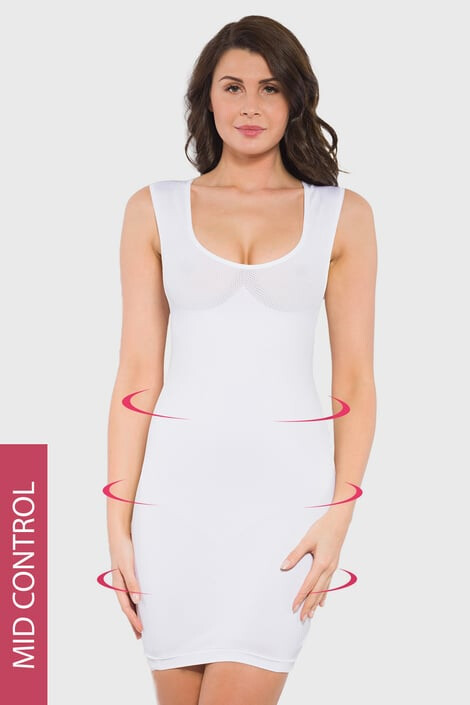 Hanna Style Стягаща рокля Hanna 6720-MicroClima бежова - Pepit.bg