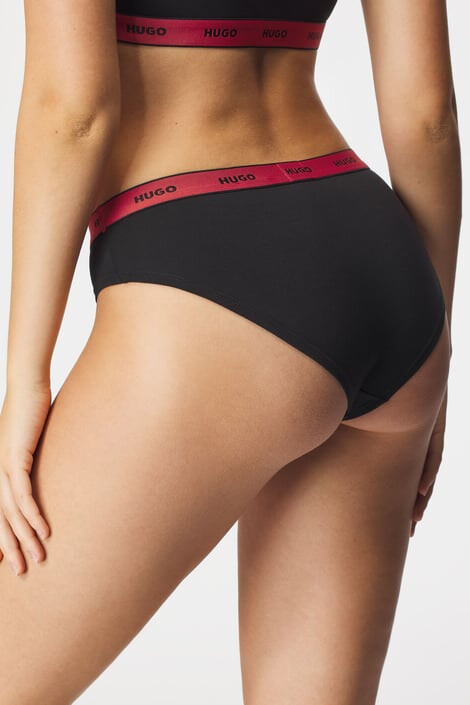 HUGO BOSS 3PACK класически бикини HUGO Stripe Black - Pepit.bg
