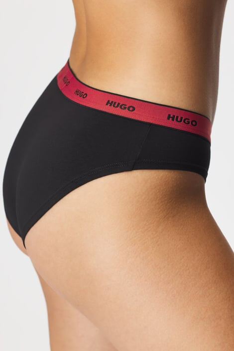 HUGO BOSS 3PACK класически бикини HUGO Stripe Black - Pepit.bg