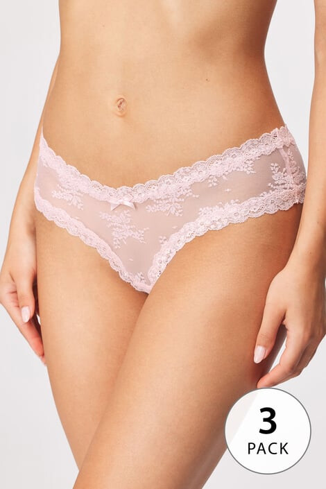 Hunkemöller 3 PACK бразилски бикини Floral Mesh - Pepit.bg