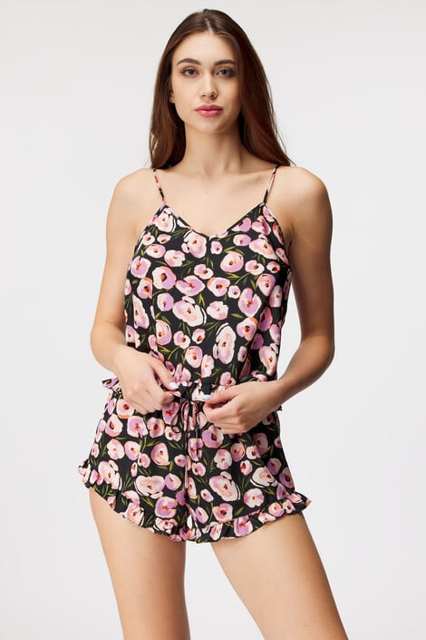 Hunkemöller Дамски пижамени шорти Satin Ruffle Flower - Pepit.bg