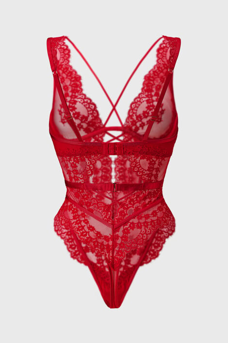 Hunkemöller Дамско боди Sanne Tango Red - Pepit.bg