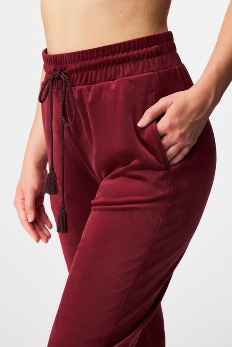 Hunkemöller Спортно долнище Velours Braid Red - Pepit.bg