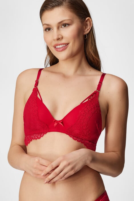 Hunkemöller Сутиен Claire Red подплатен без банели - Pepit.bg