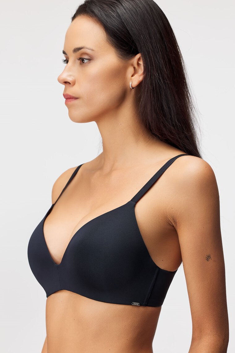 Hunkemöller Сутиен Mona Black подплатен без банели - Pepit.bg