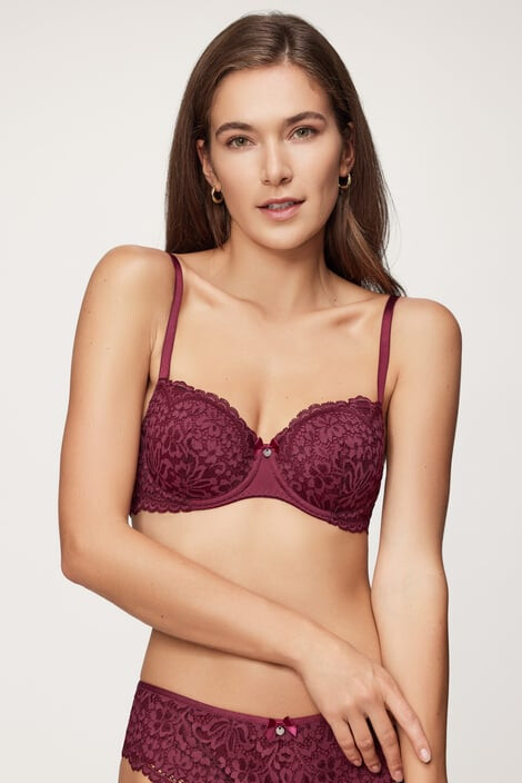 Hunkemöller Сутиен Rose Wine подплатен - Pepit.bg