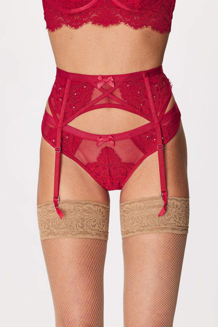 Hunkemöller Жартиерен колан Pauline Red - Pepit.bg