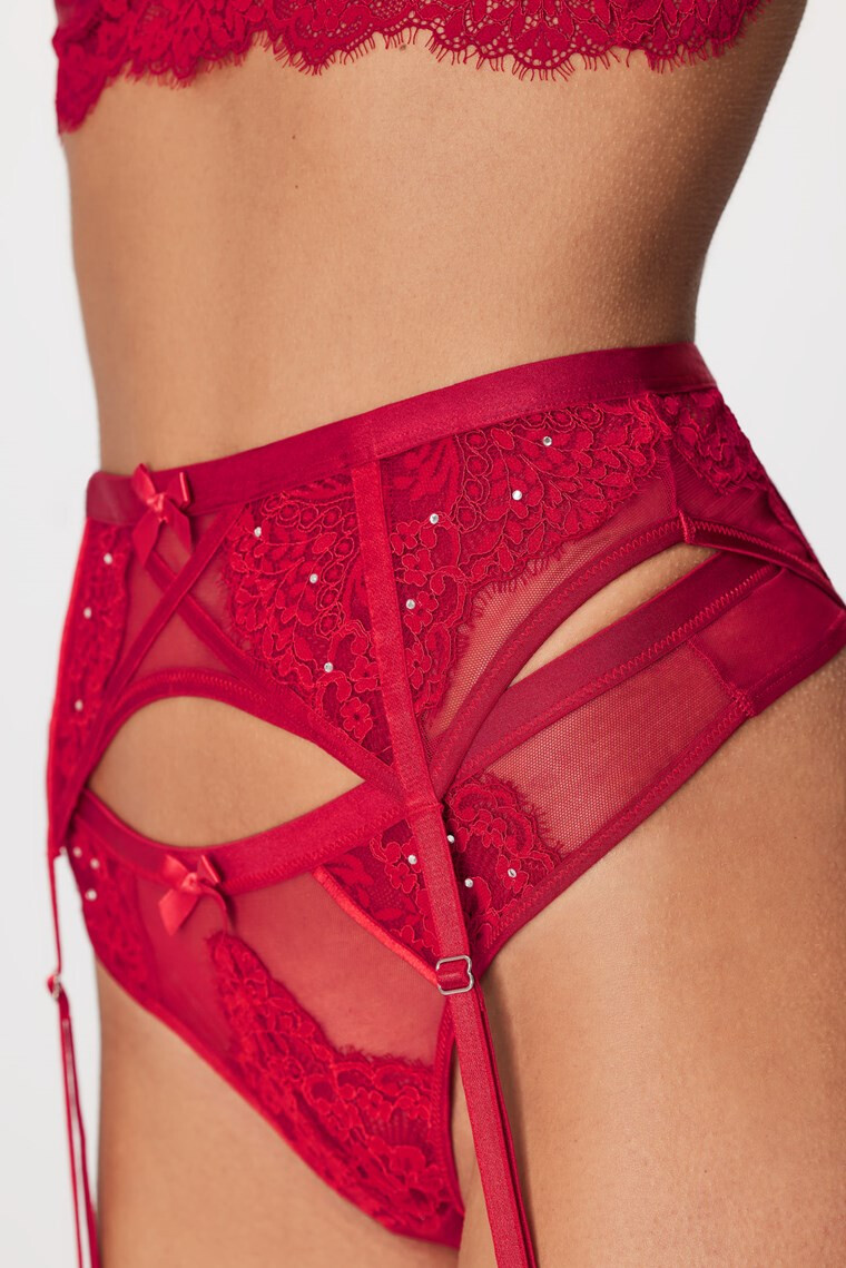Hunkemöller Жартиерен колан Pauline Red - Pepit.bg