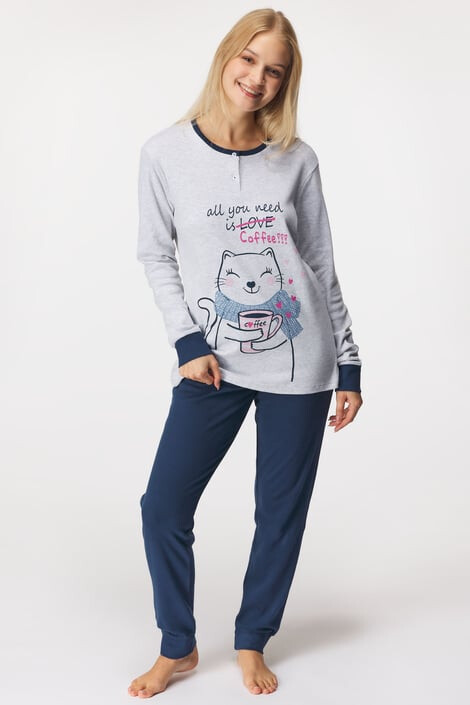 Il Granchio Памучна пижама Love Cats - Pepit.bg