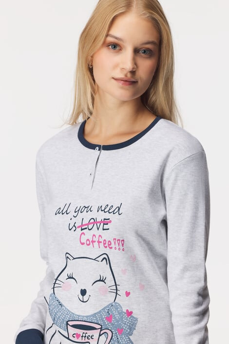 Il Granchio Памучна пижама Love Cats - Pepit.bg