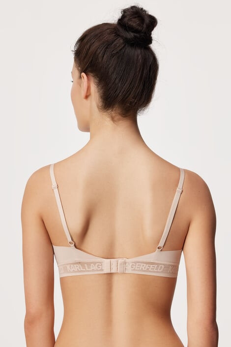 Karl Lagerfeld Бежов сутиен Bralette - Pepit.bg