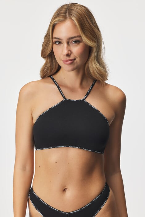 Karl Lagerfeld Сутиен Mini Logo Halter Bralette - Pepit.bg