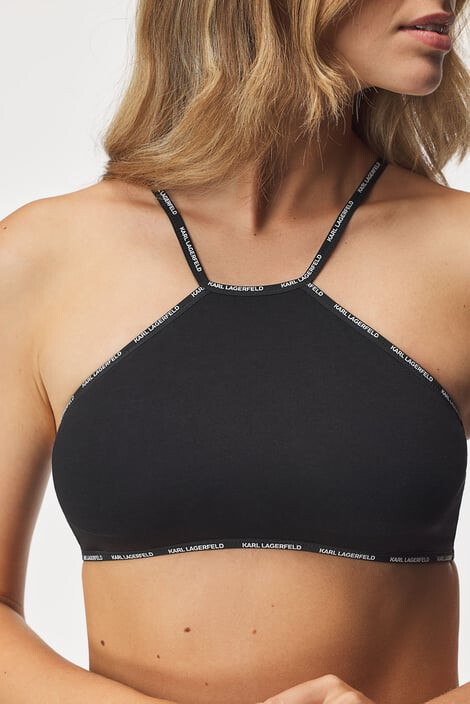 Karl Lagerfeld Сутиен Mini Logo Halter Bralette - Pepit.bg