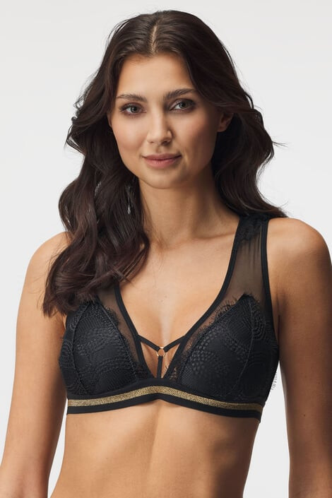Luna Splendida Сутиен Cherry Gold Stripe Bralette Push Up - Pepit.bg