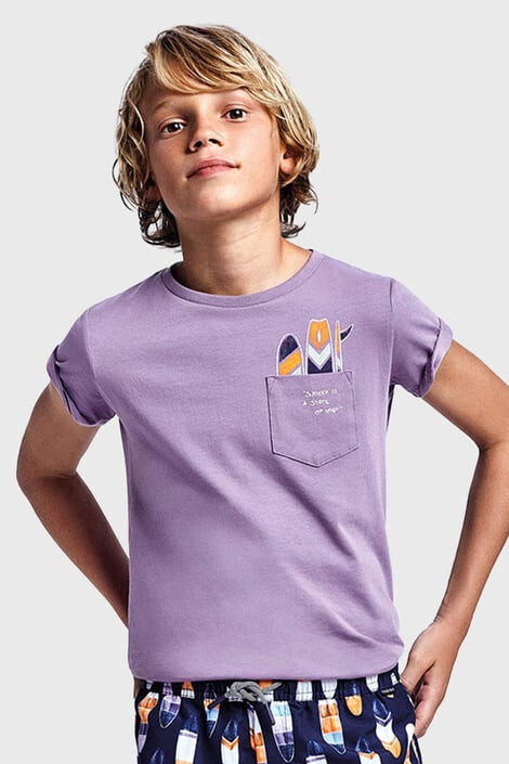 Mayoral Moda Infantil S:A.U. Виолетова тениска за момчета Mayoral Grape - Pepit.bg