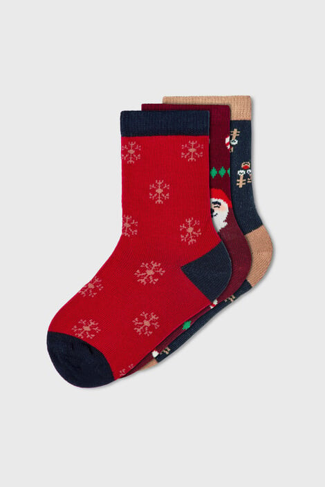 name it 3 PACK бебешки чорапи Christmas - Pepit.bg