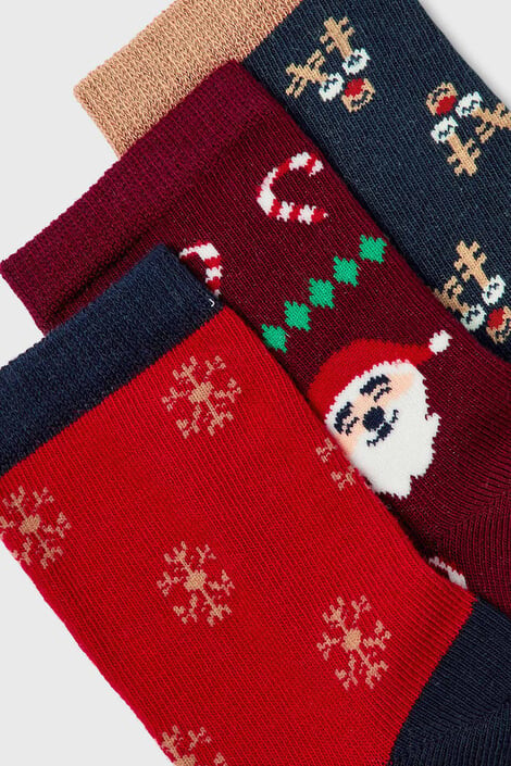 name it 3 PACK бебешки чорапи Christmas - Pepit.bg