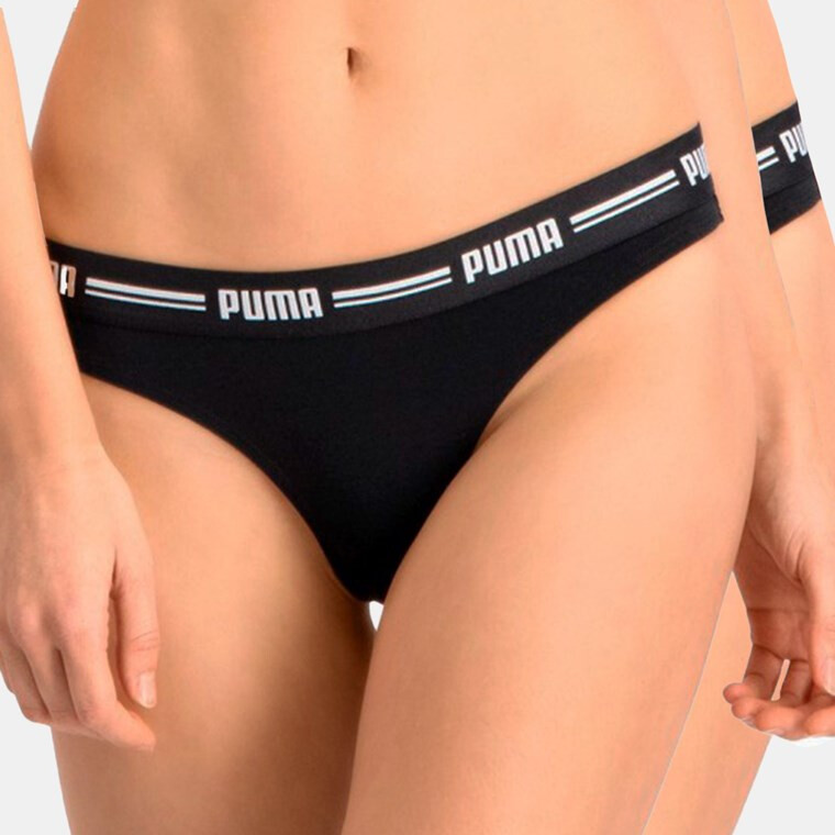 PUMA 2 PACK черни дамски прашки String - Pepit.bg
