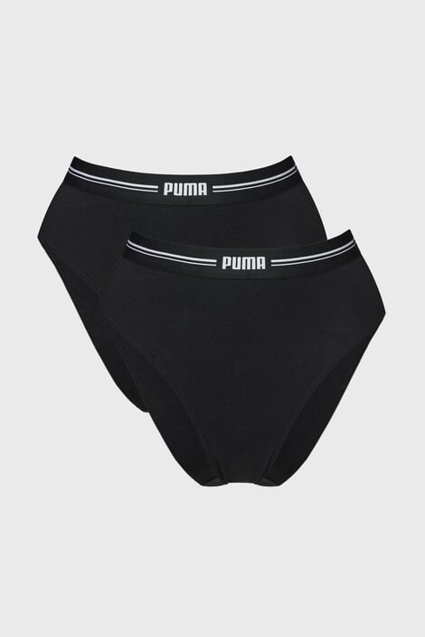 PUMA 2PACK класически бикини Black с висока талия - Pepit.bg