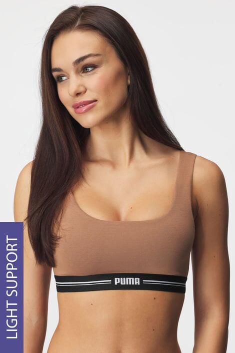 PUMA Спортен сутиен Scoop Caramel - Pepit.bg
