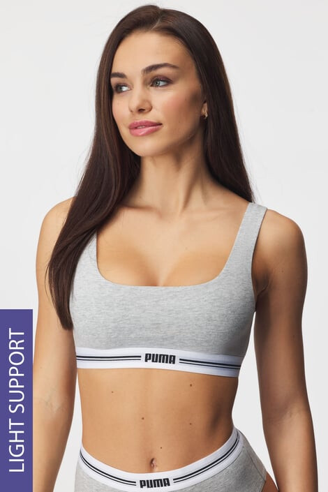 PUMA Спортен сутиен Scoop Grey - Pepit.bg