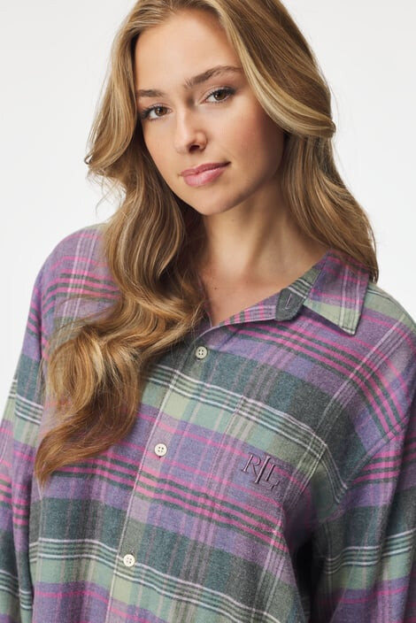 Ralph Lauren Нощница Purple Plaid - Pepit.bg