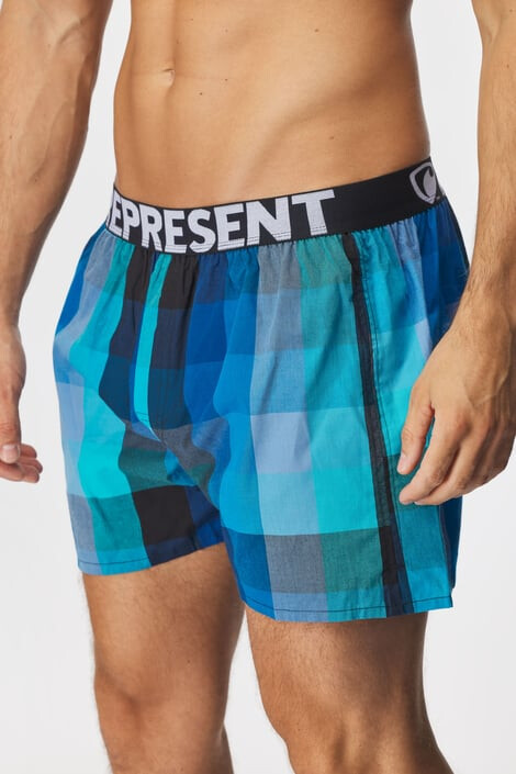 Represent Сини карирани шорти Classic Mike - Pepit.bg