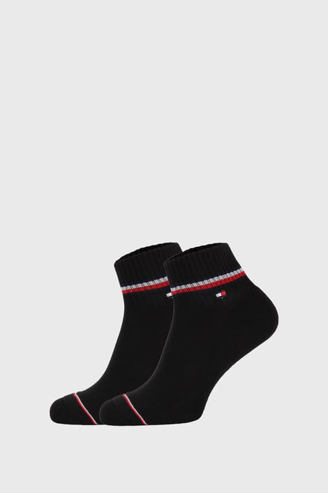 Tommy Hilfiger 2 PACK черни чорапи до глезена Iconic - Pepit.bg