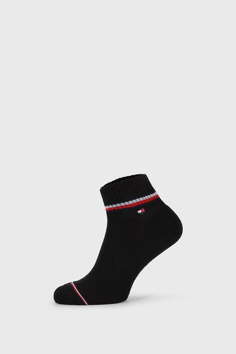 Tommy Hilfiger 2 PACK черни чорапи до глезена Iconic - Pepit.bg