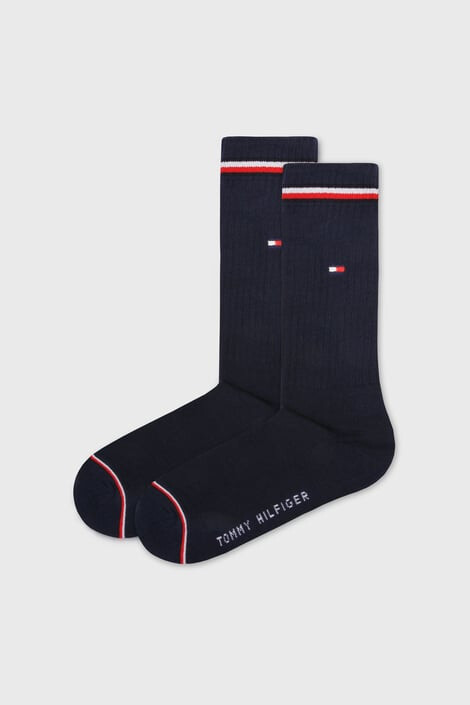 Tommy Hilfiger 2 PACK сини дълги чорапи Iconic - Pepit.bg