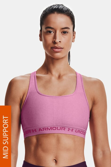 Under Armour Розов спортен сутиен Crossback Heather - Pepit.bg