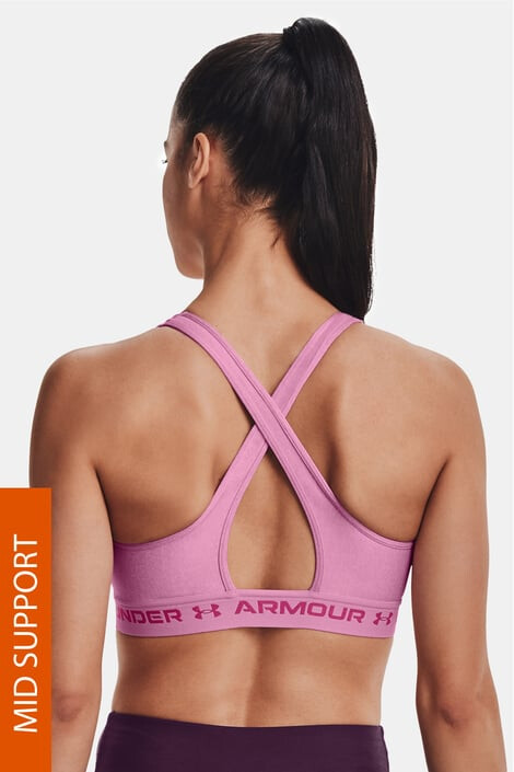 Under Armour Розов спортен сутиен Crossback Heather - Pepit.bg